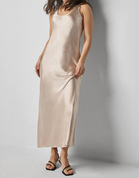Lilla P - Satin Bias Maxi Dress