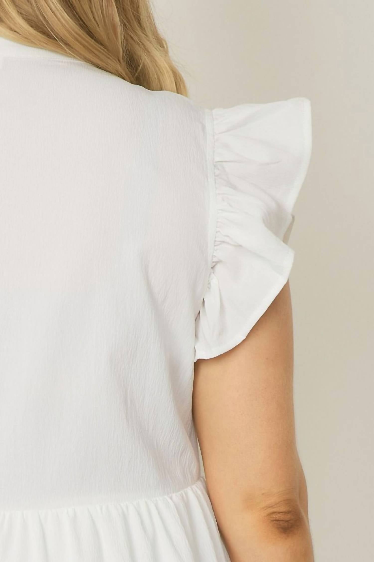 Entro - Ruffled Pocket Tiered Midi Dress