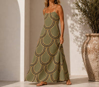 Mystery Resort - Golden Horizon Maxi Dress