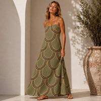 Mystery Resort - Golden Horizon Maxi Dress