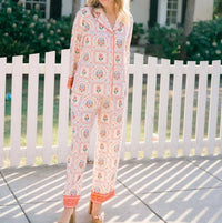 VICTORIA DUNN Saylor Long Pajama Set in perennial blooms - men's sleepwear