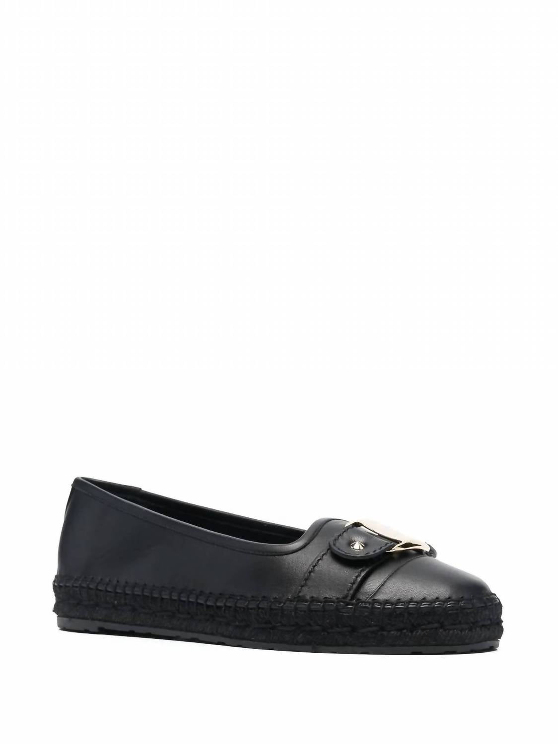 Salvatore Ferragamo Women's Vara Buckle Espadrilles in black - women's flats - detail view