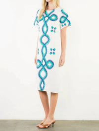 Thml - Embroidered Midi Dress