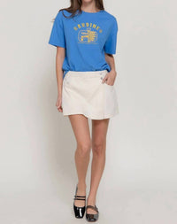 Active Basic - Short Sleeve Embroidered Crew Neck Top - Plus