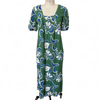 Never a Wallflower Square Neck Dress in crewel work - women's dress - detail view
