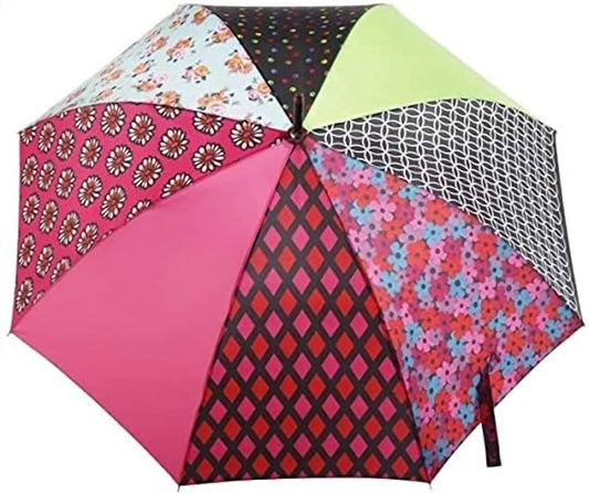 Totes - Auto Open Upcycled Patchwork Umbrella