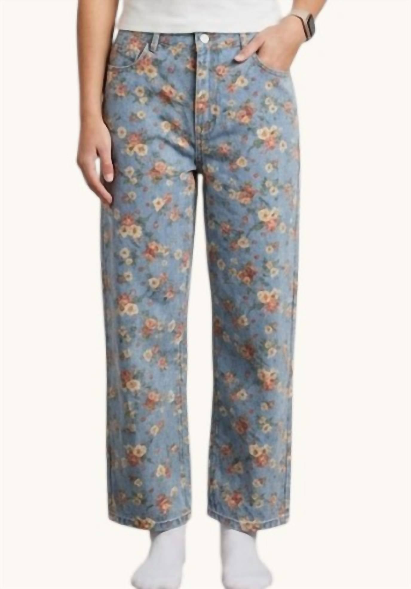 Sewn And Seen - Mineral Floral Barrel Jeans