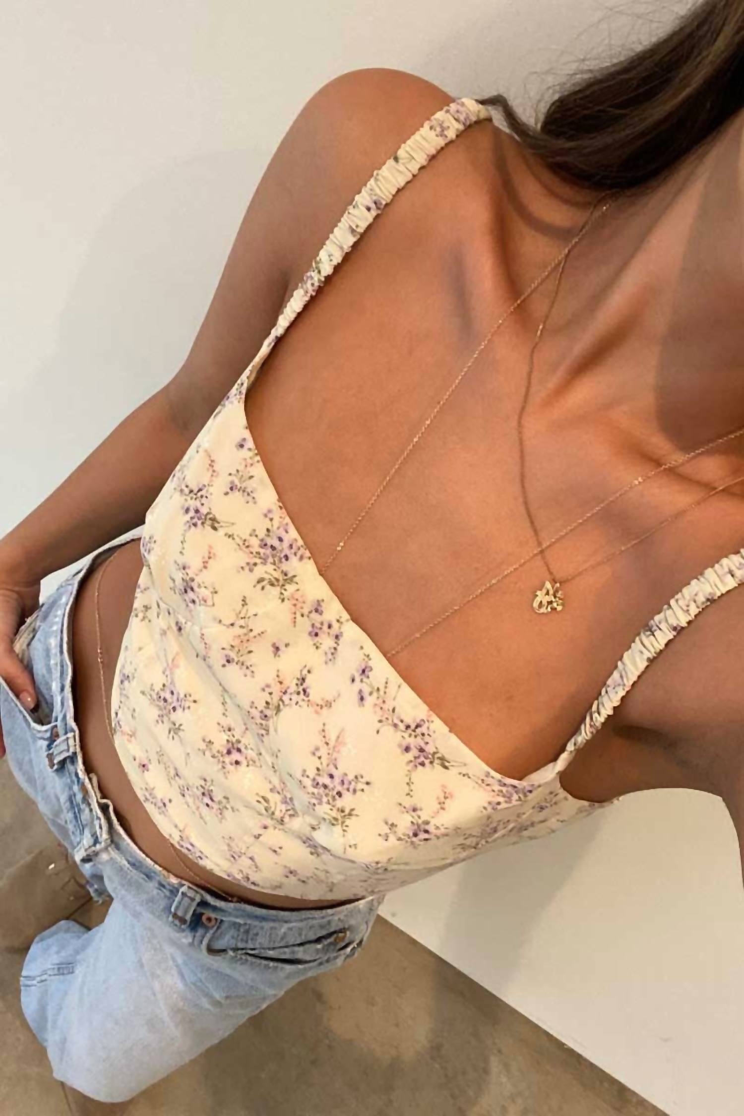 Et Clet - Floral Crop Tank