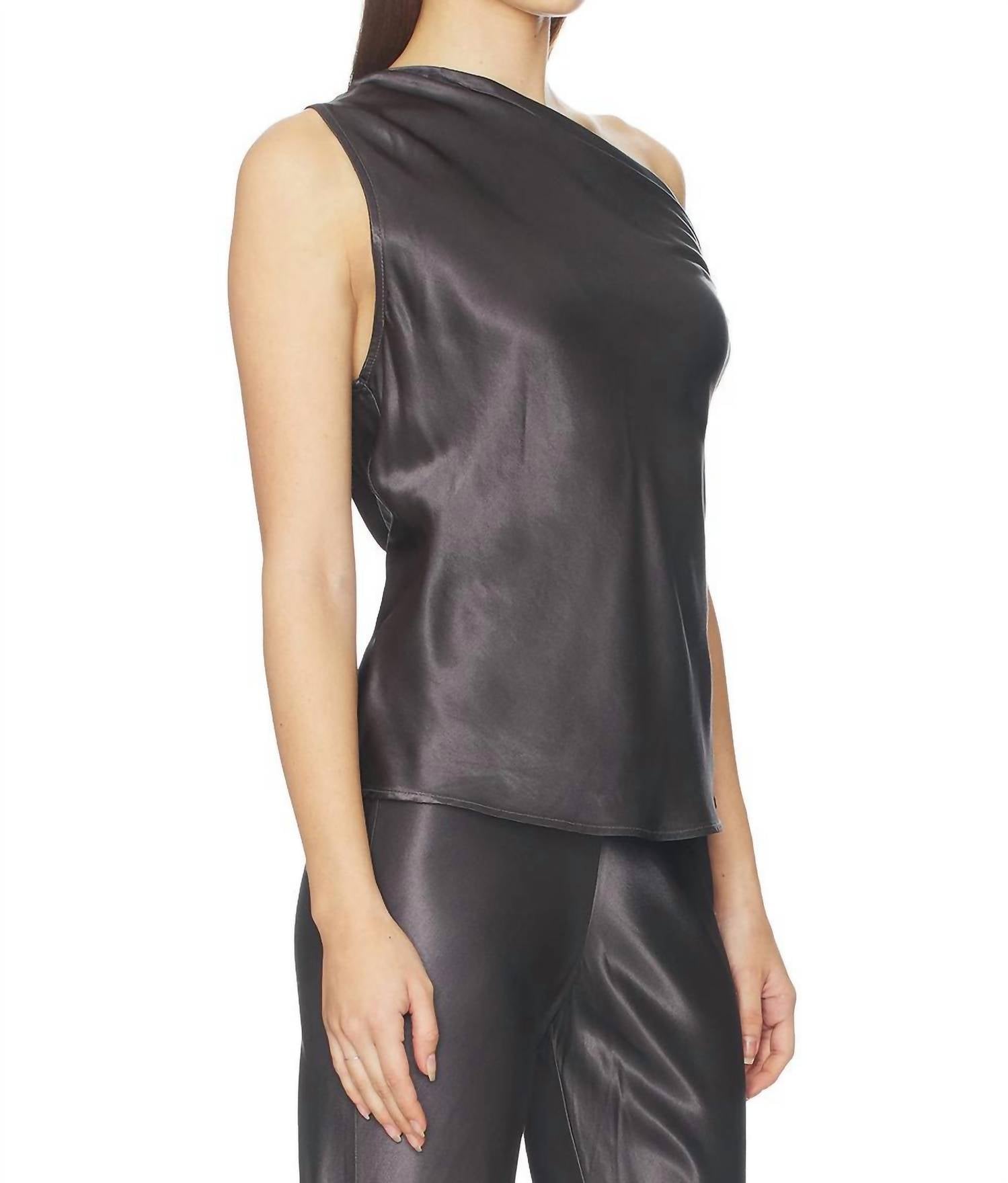 Enza Costa - Satin Bias Off-shoulder Top