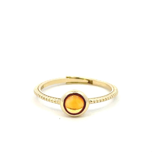 Aamiaa - Color Candy Collection Ring With 5mm Round Citrine