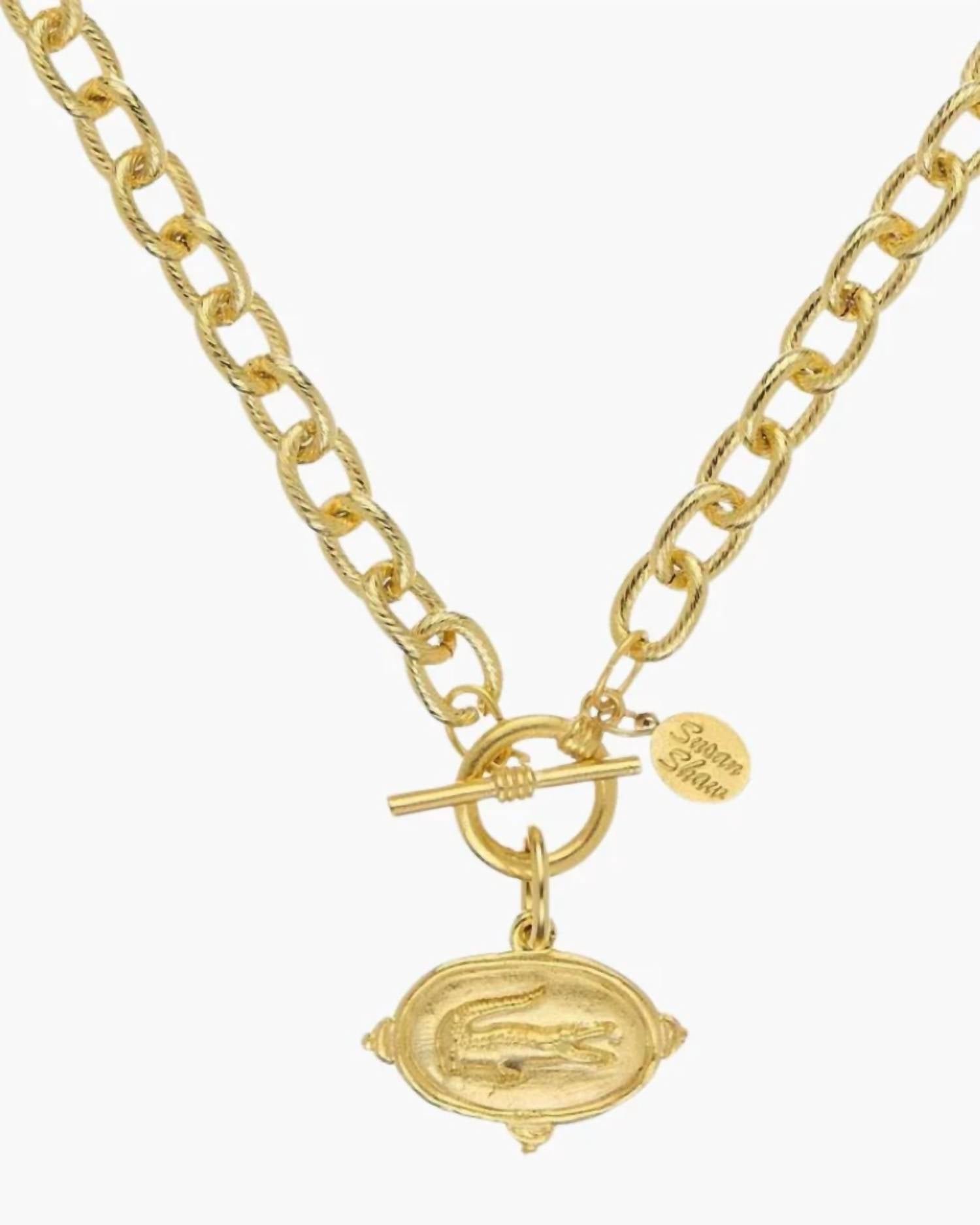 Susan Shaw - Women's Alligator Toggle Necklace