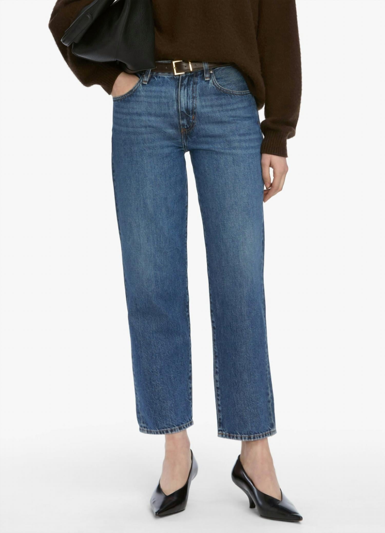 FRAME Hang Straight Leg Jeans in decode - women's jeans