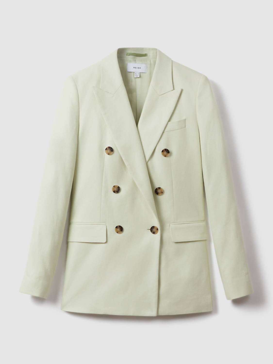 Reiss - Dianna Double Breasted Linen Blend Suit Blazer