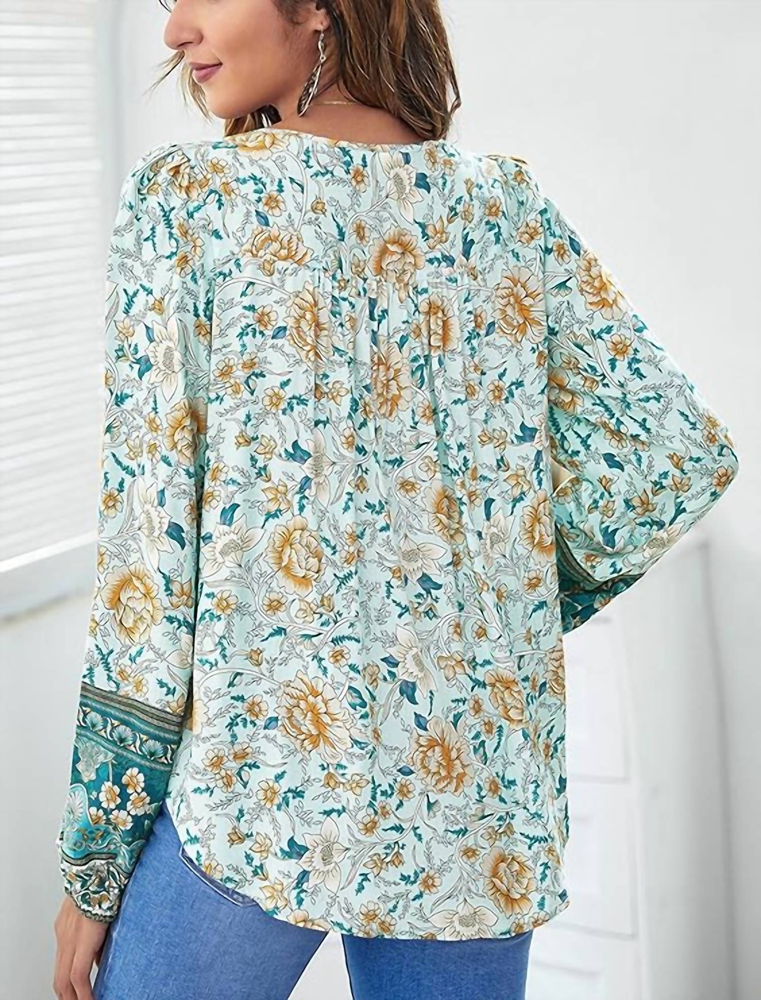 Esley Collection - Bohdi Boho Floral Blouse