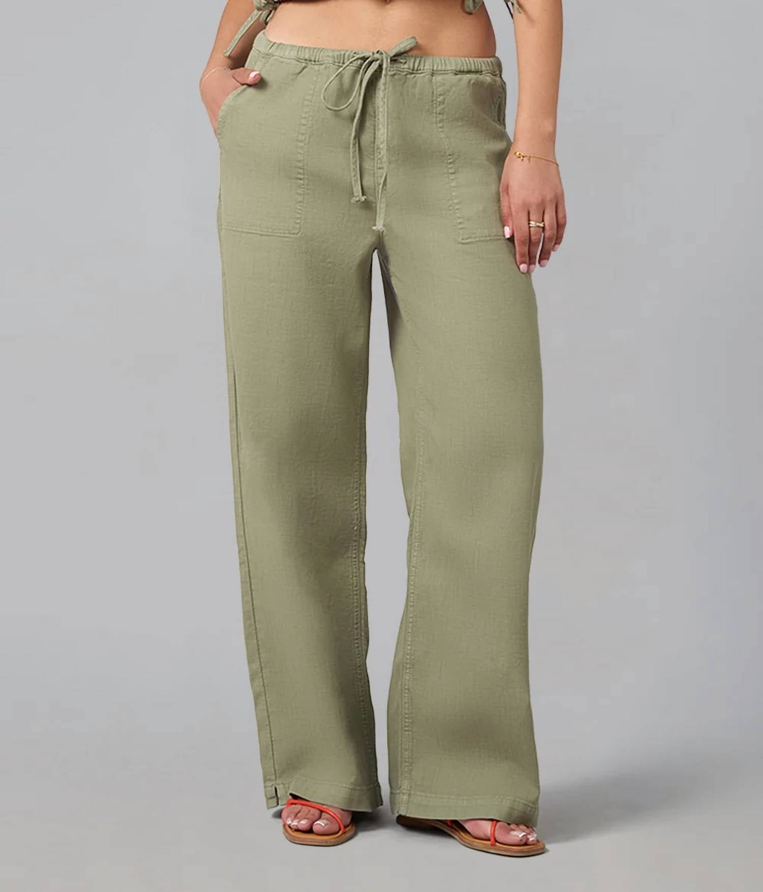 Lola Denim - Remy Drawstring Mid Rise Cotton Twill Trouser