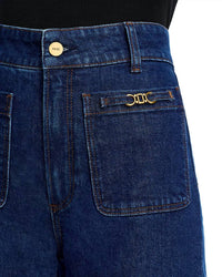 Paige - Sasha High Rise Patch Pocket Wide Leg Jeans