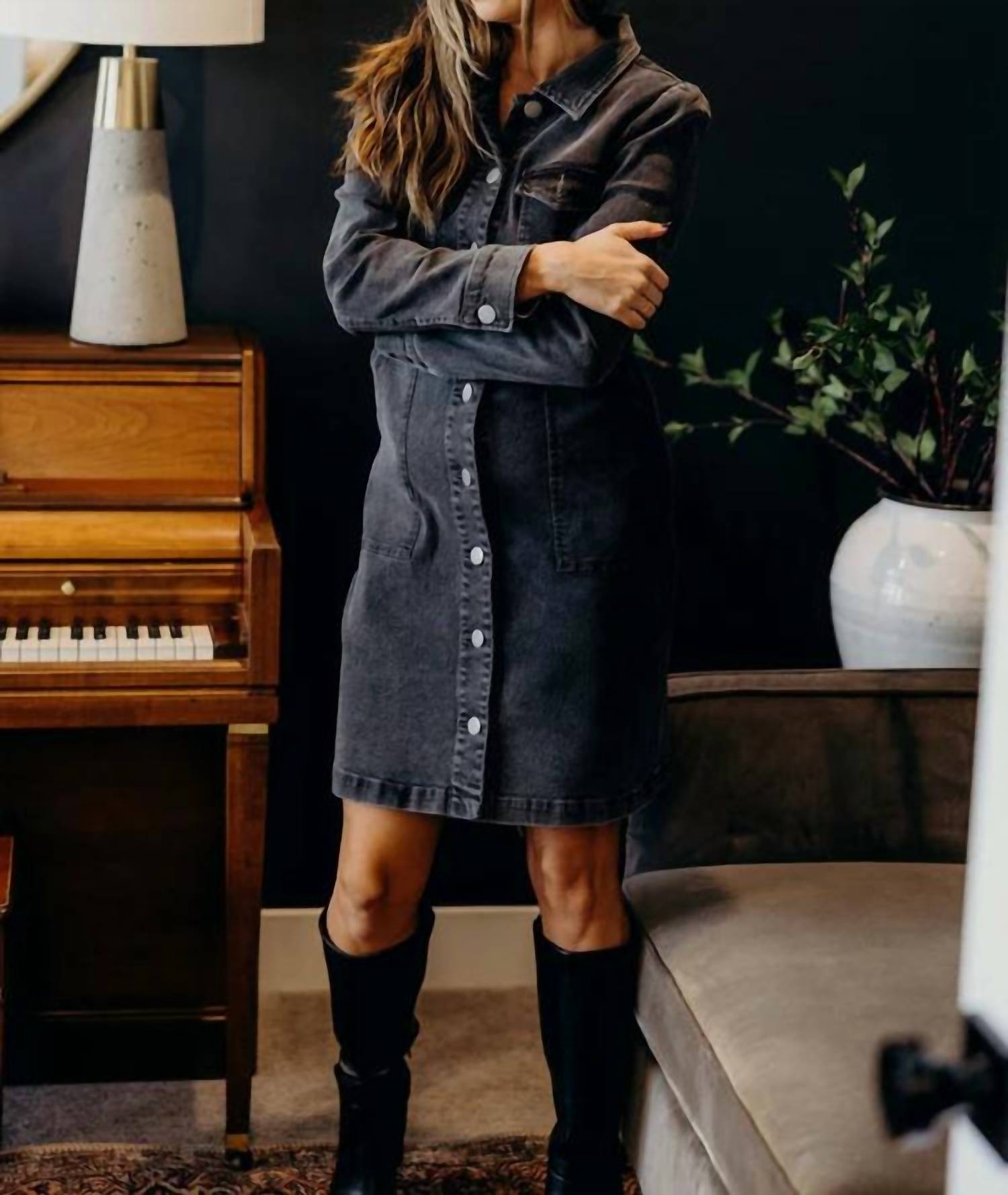 Mikarose - Mae Denim Mini Dress