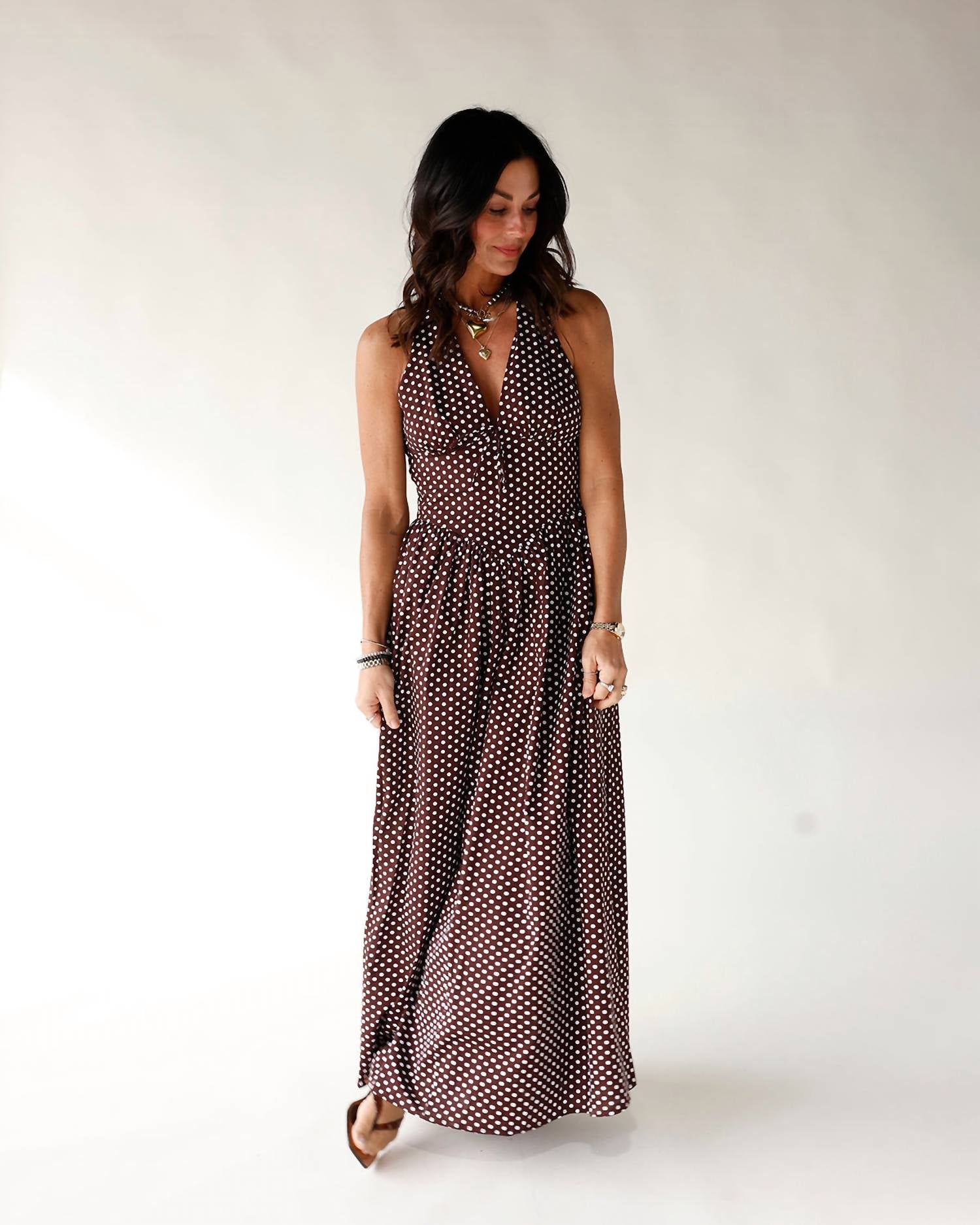One And Only Collective - Modern Romance Polka Dot Maxi Dress