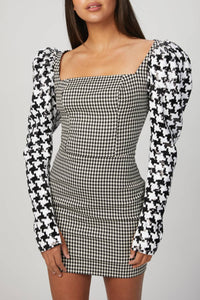 HOUNDSTOOTH LEONARDO DRESS