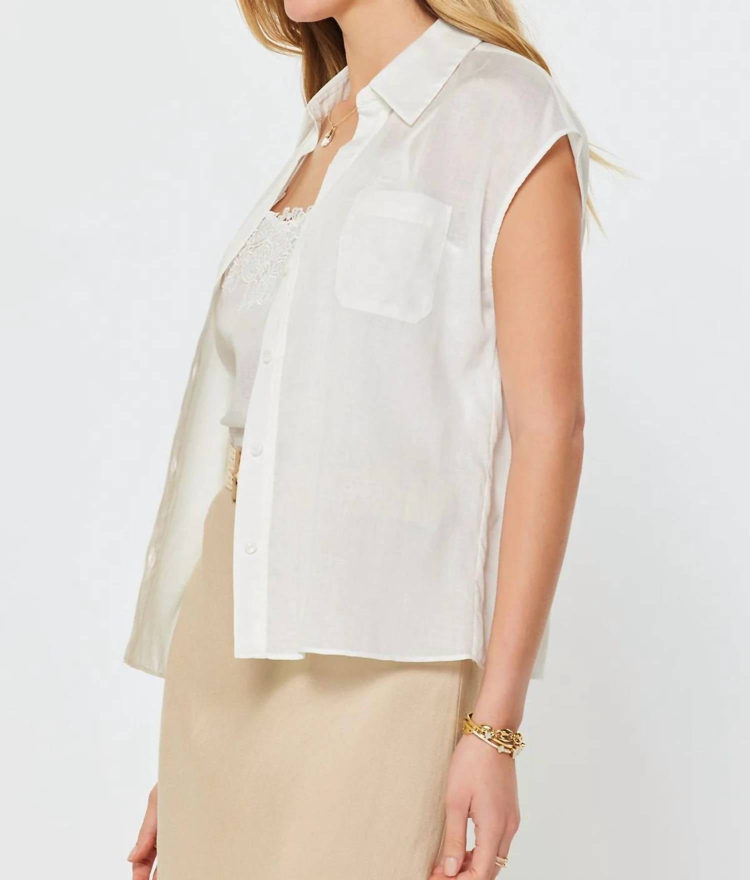 Current Air - Yelena Short Sleeve And Lace Cami Top Set
