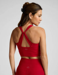 Beyond Yoga - Spacedye Twist Through Cropped Tank