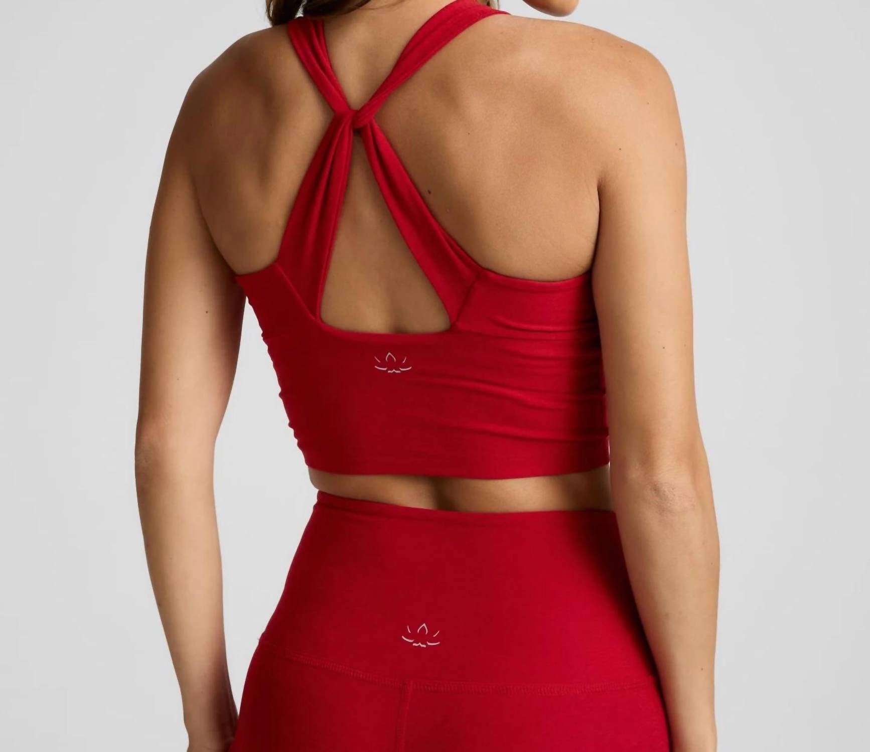 Beyond Yoga - Spacedye Twist Through Cropped Tank