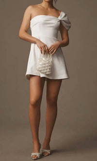 Dress The Population - Olive One-shoulder Mini Dress