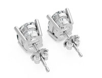 Aamiaa - Women's Oval Shape 4 Prong Push Back Studs