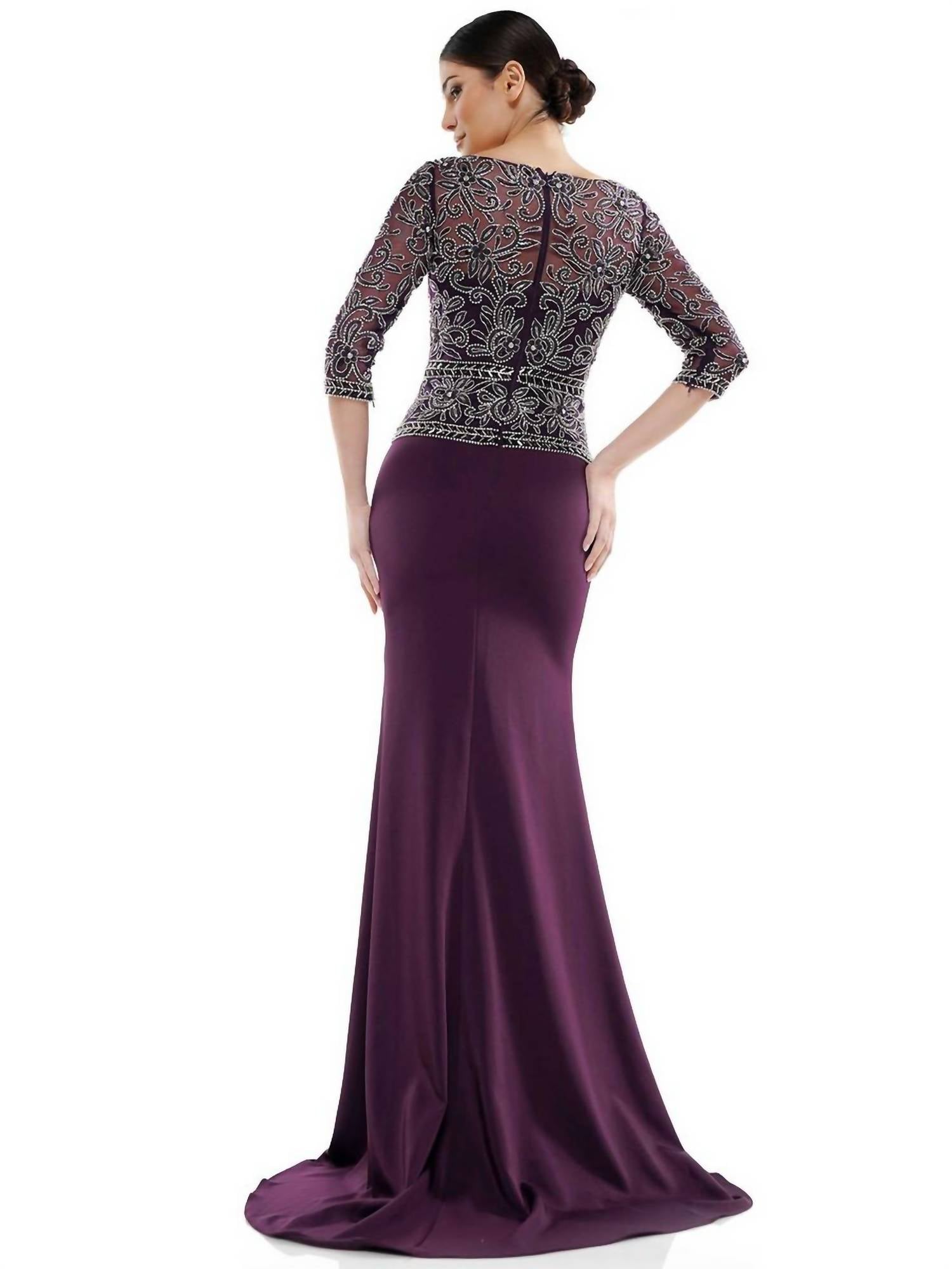 Marsoni By Colors - Embroidered Lace Bodice Gown