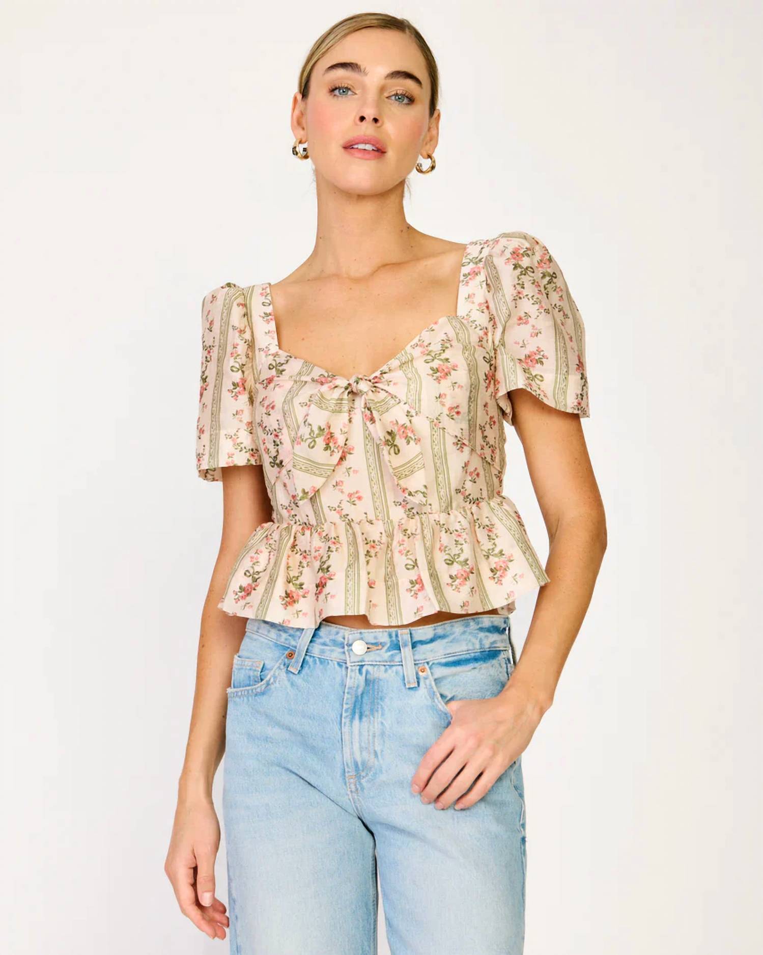 Line And Dot - Whitney Peplum Top