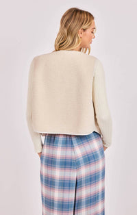 Sadie & Sage - Etta Faux Shearling Bonded Suede Vest