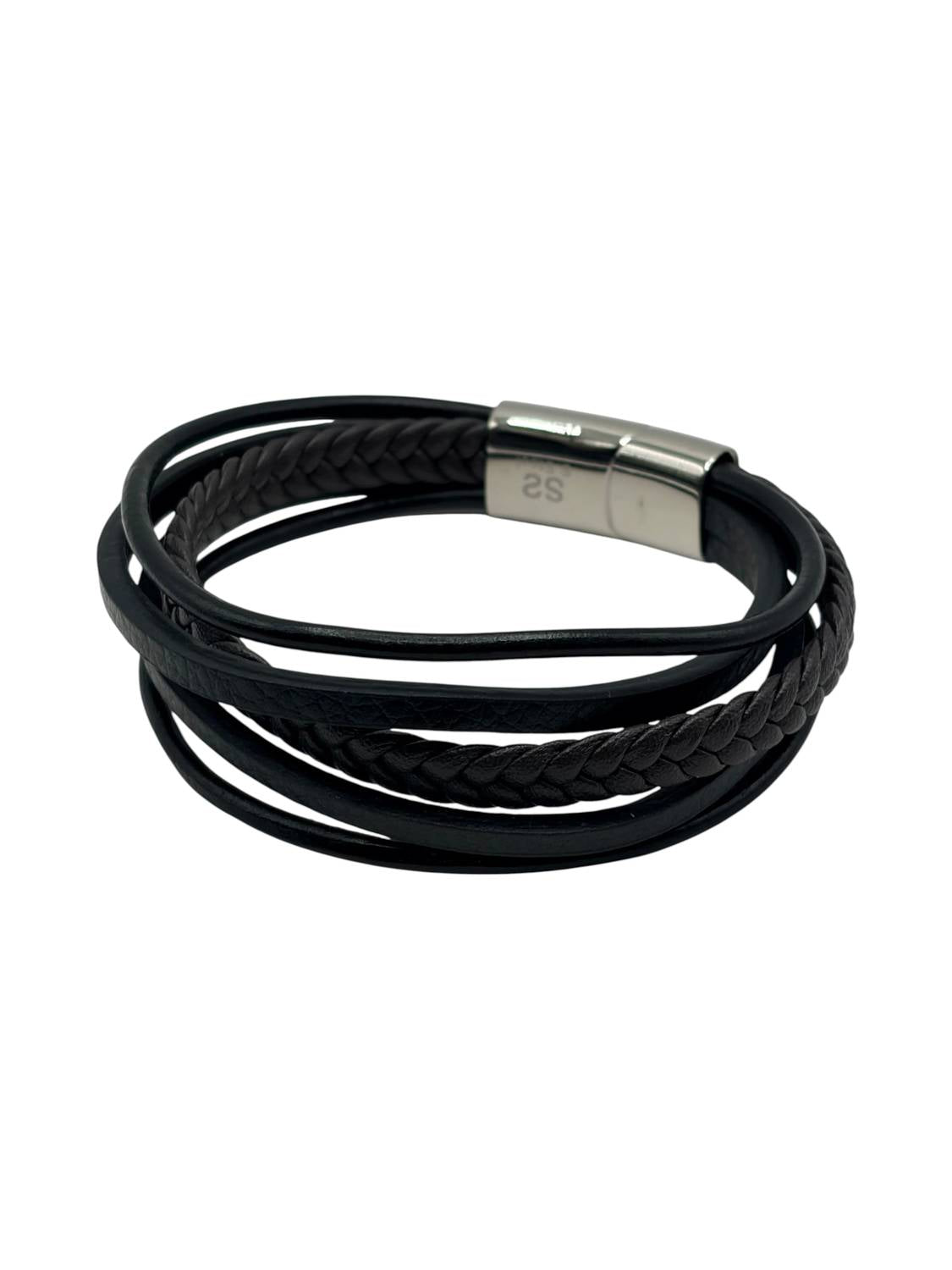 Unknown - Women's Braided Leather Wrap Bracelet