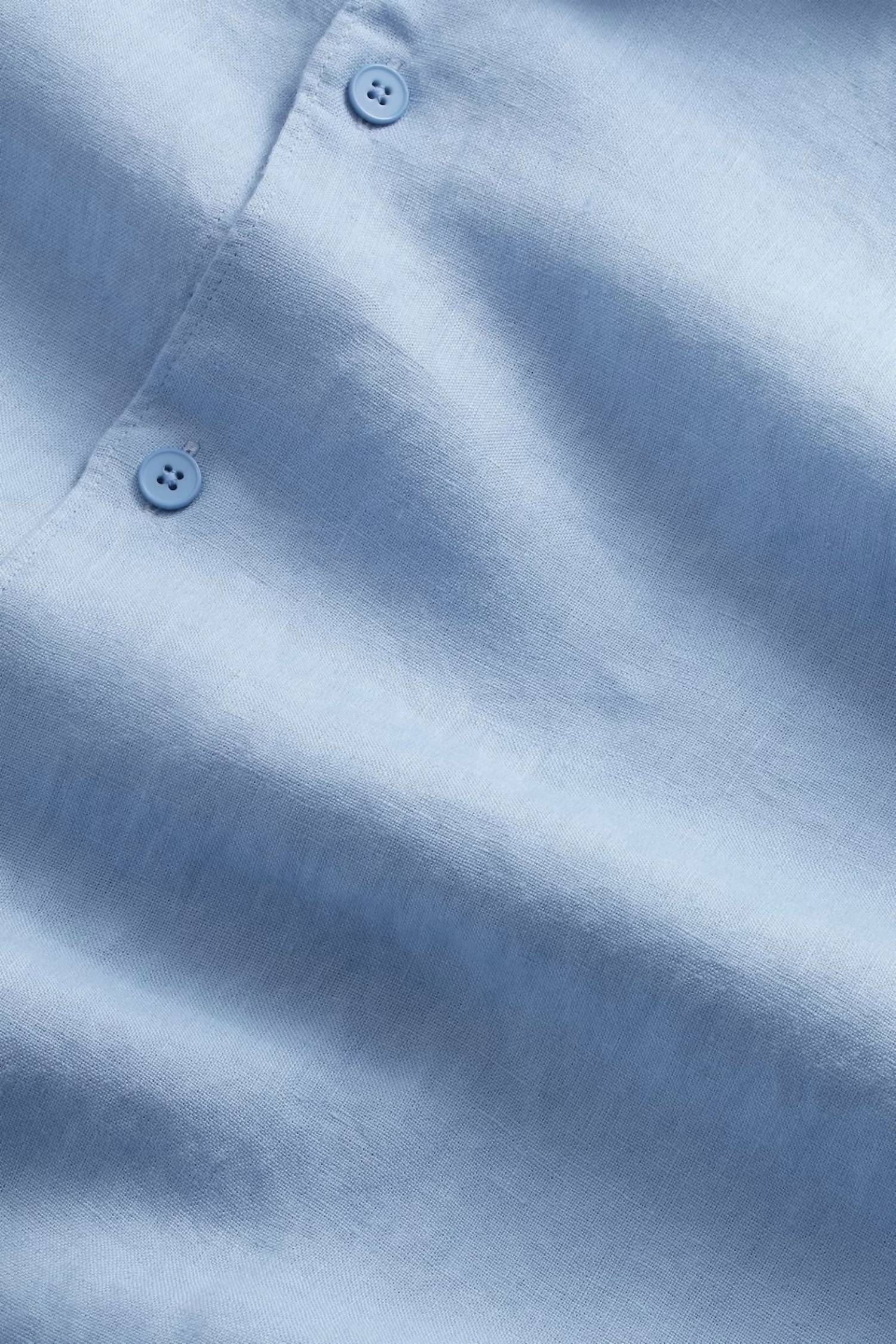 NN07 Enzo Long Sleeve Shirt in cerulean - men's shirt - view 4