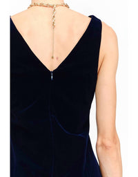 Sofie the Label Carmine Velvet Dress in navy - women's dress - view 4