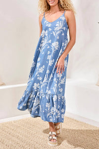 Tribal - Maxi Dress With Bottom Frill