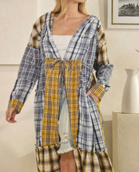 Oli & Hali - Women's Tie Front Duster Jacket