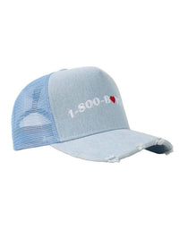 Boys Lie - Denim 1-800 Heart Trucker Hat