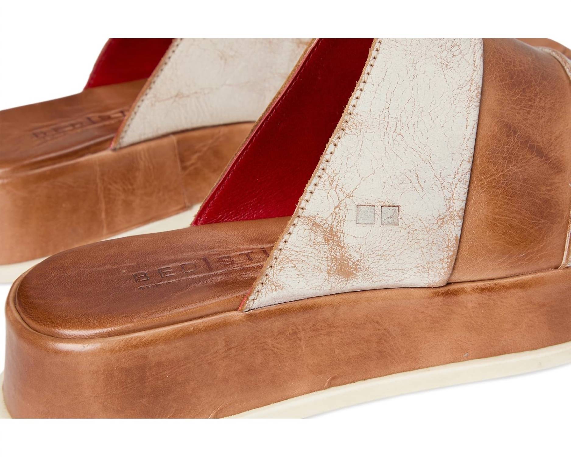 Bedstu - Women's Vext Leather Banded Slide Sandals