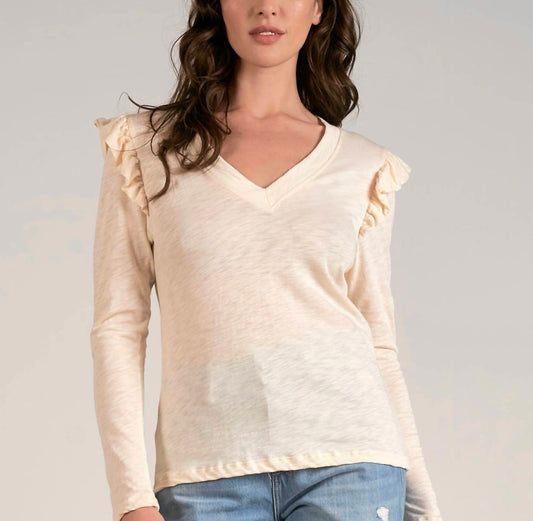 Elan - Ruffle Sleeve Top