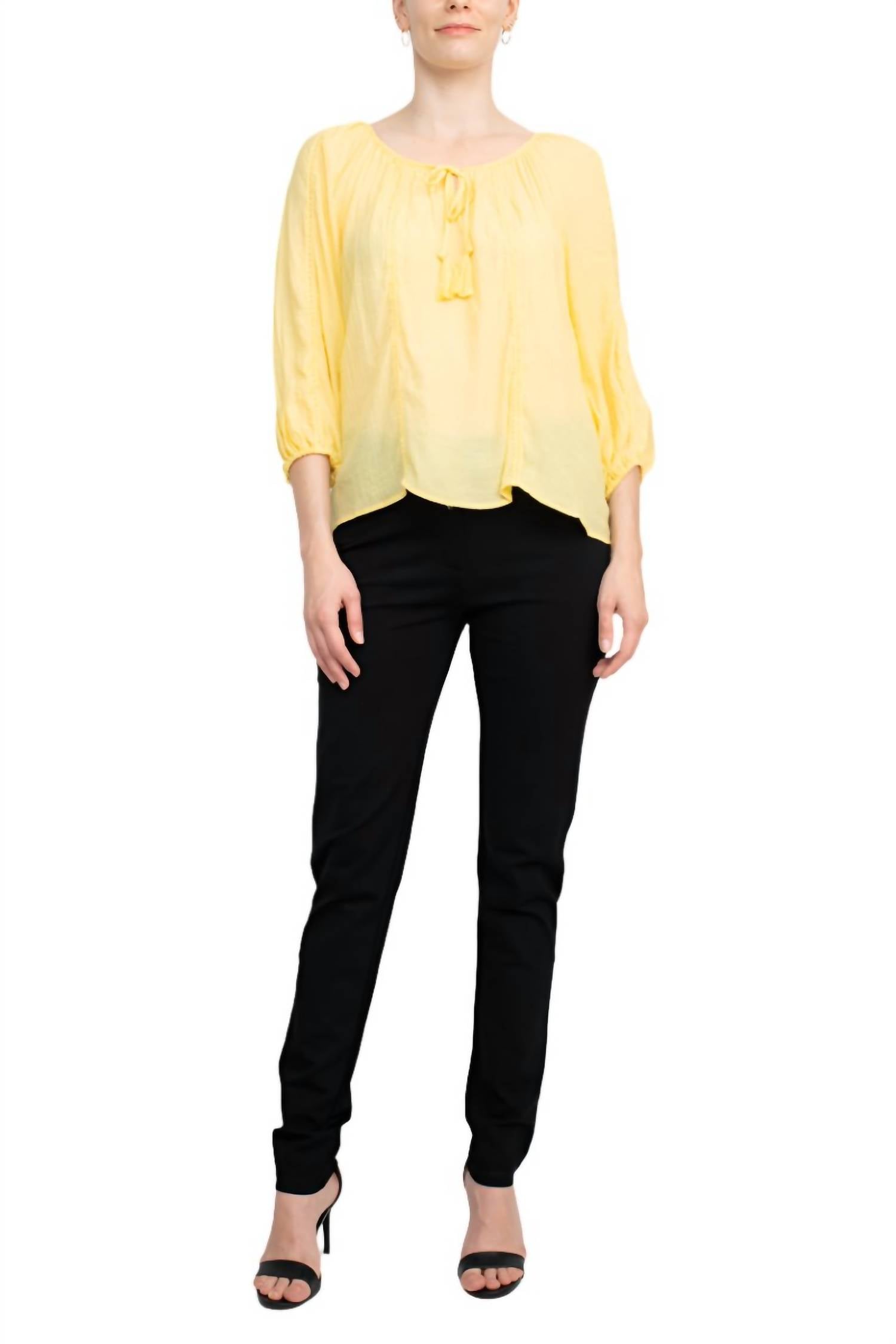 Zac & Rachel - Solid Crepe Chiffon Top