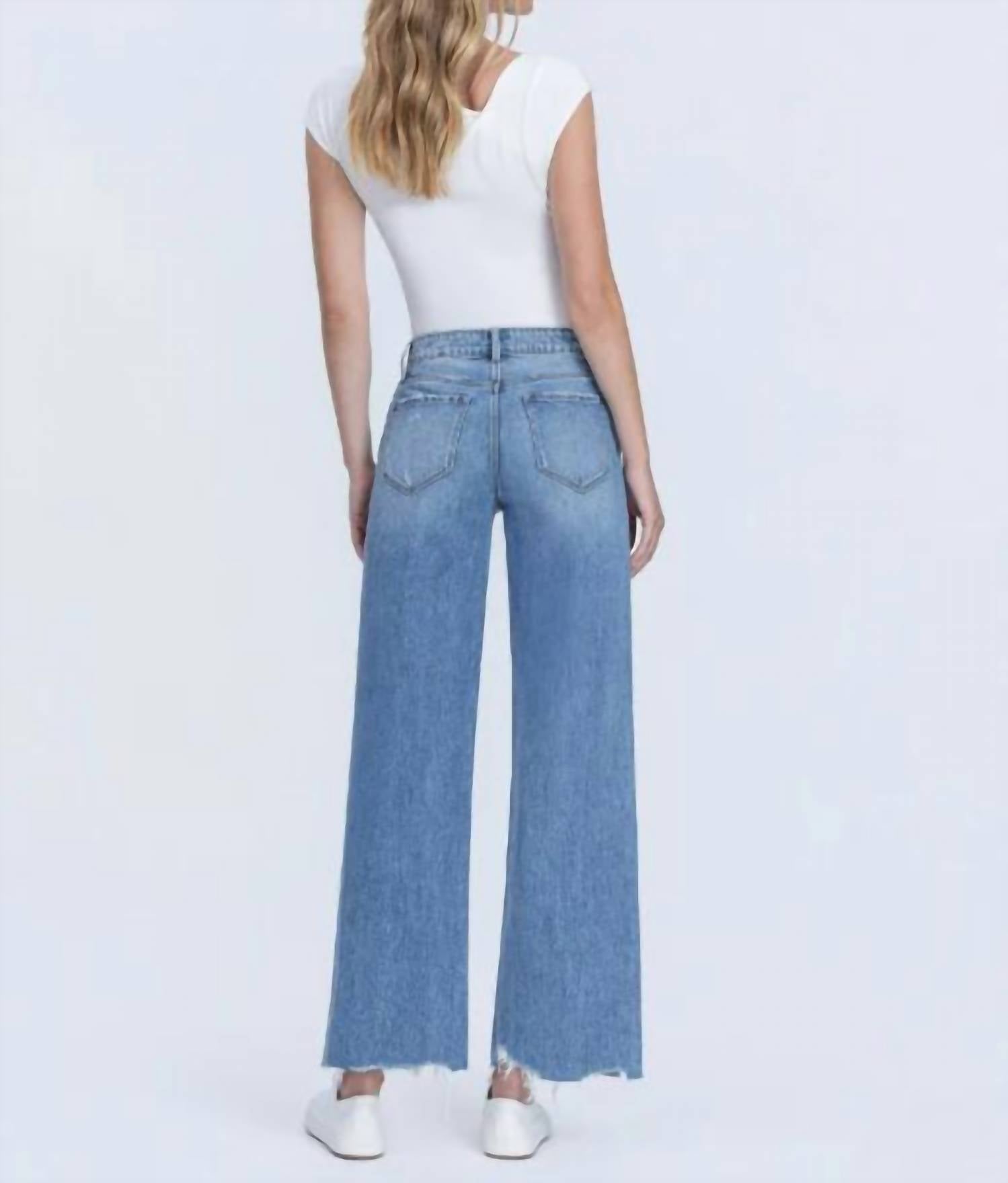 Vervet By Flying Monkey - Carissa High Rise Wide Leg Jeans