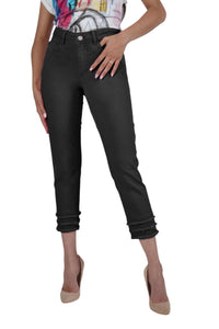 Frank Lyman - Woven Denim Pant With Fringe Detail
