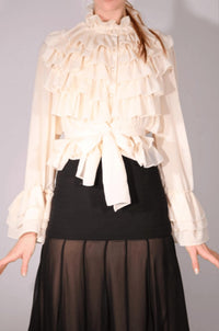 Beulahstyle - Sheer Ruffle Blouse