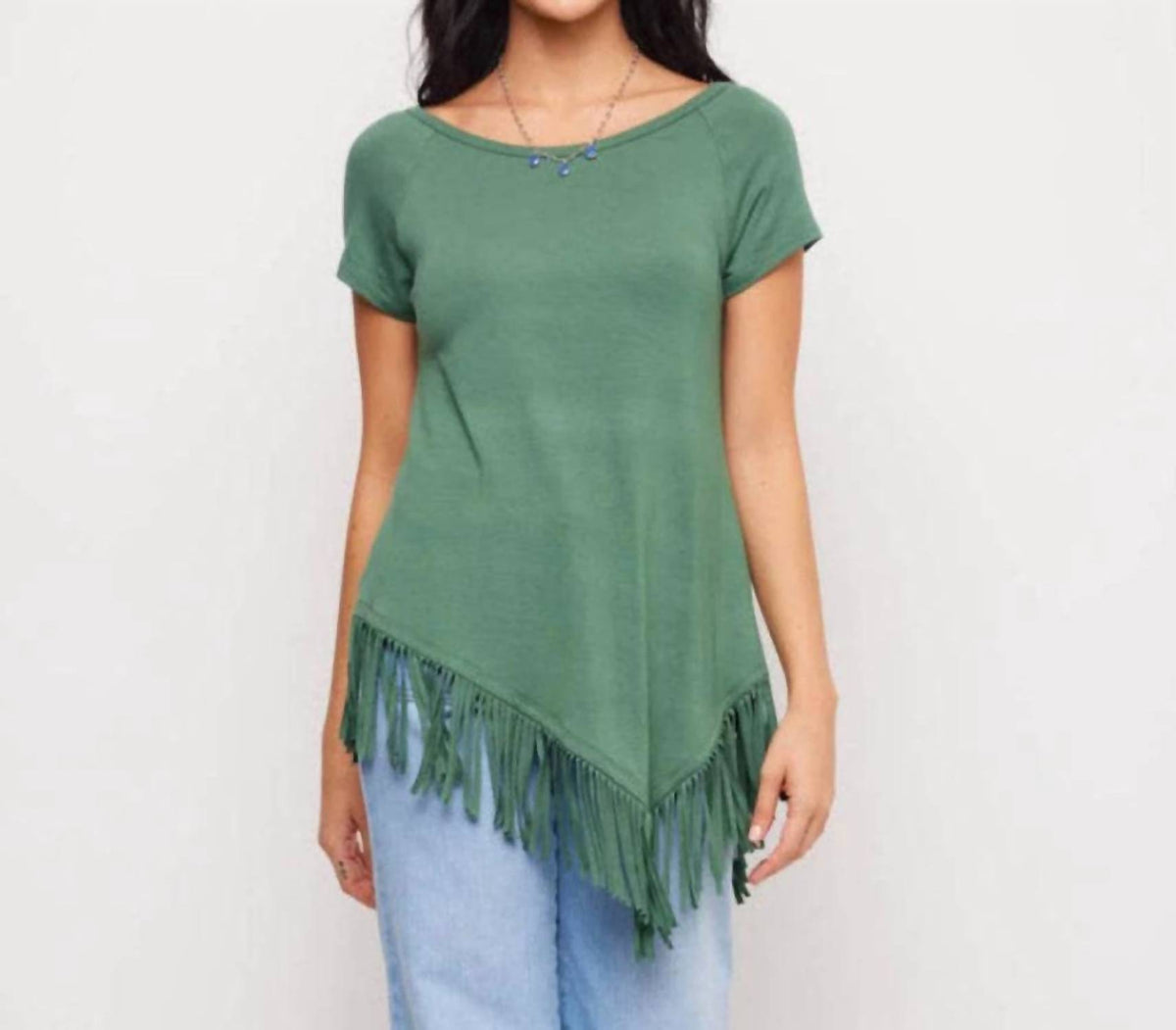 Karen Kane - Angled Fringe Top