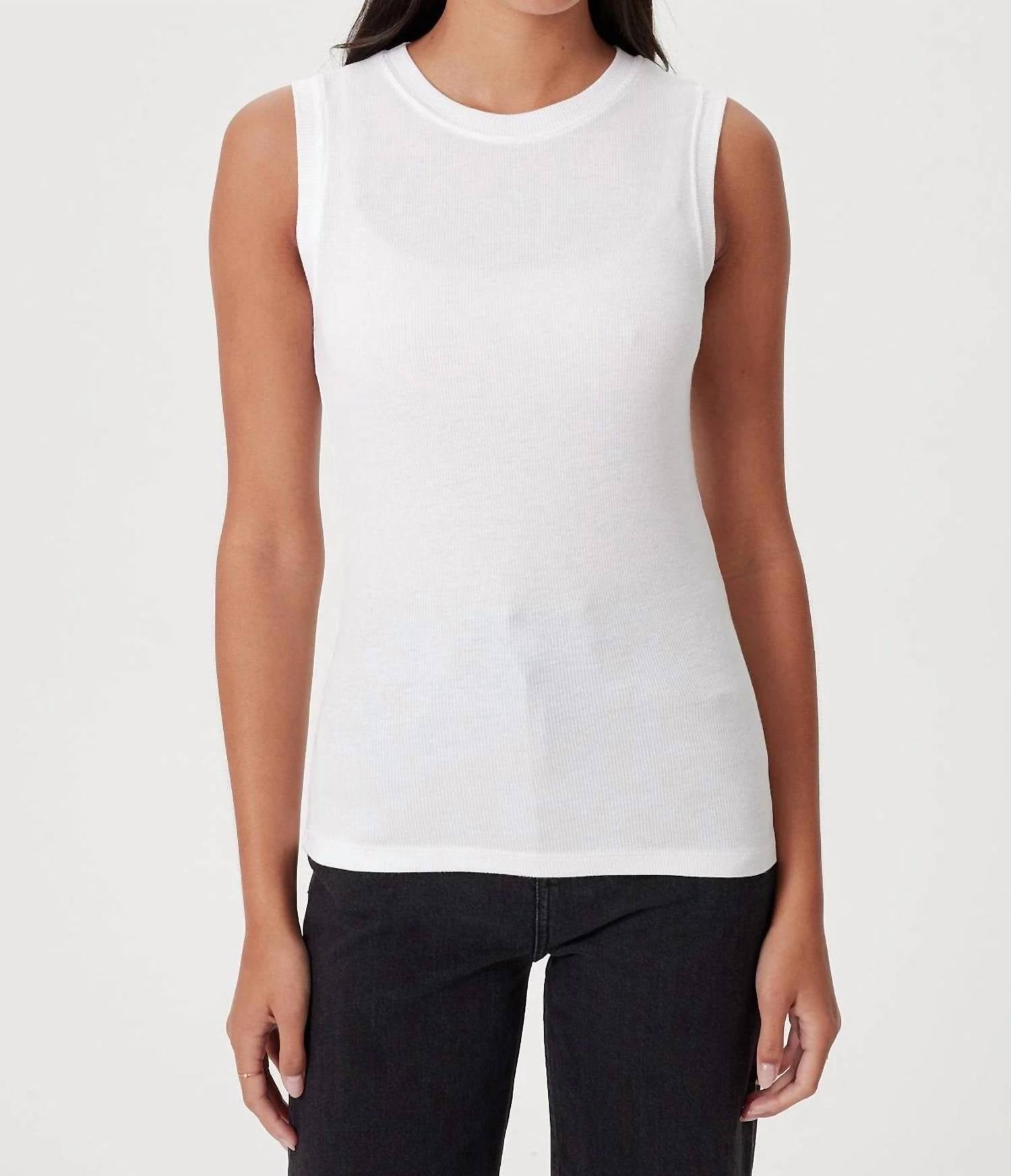 Goldie - Rib Sleeveless Shell Tee