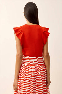 Marie Oliver - Rory Ruffle Sleeves Top