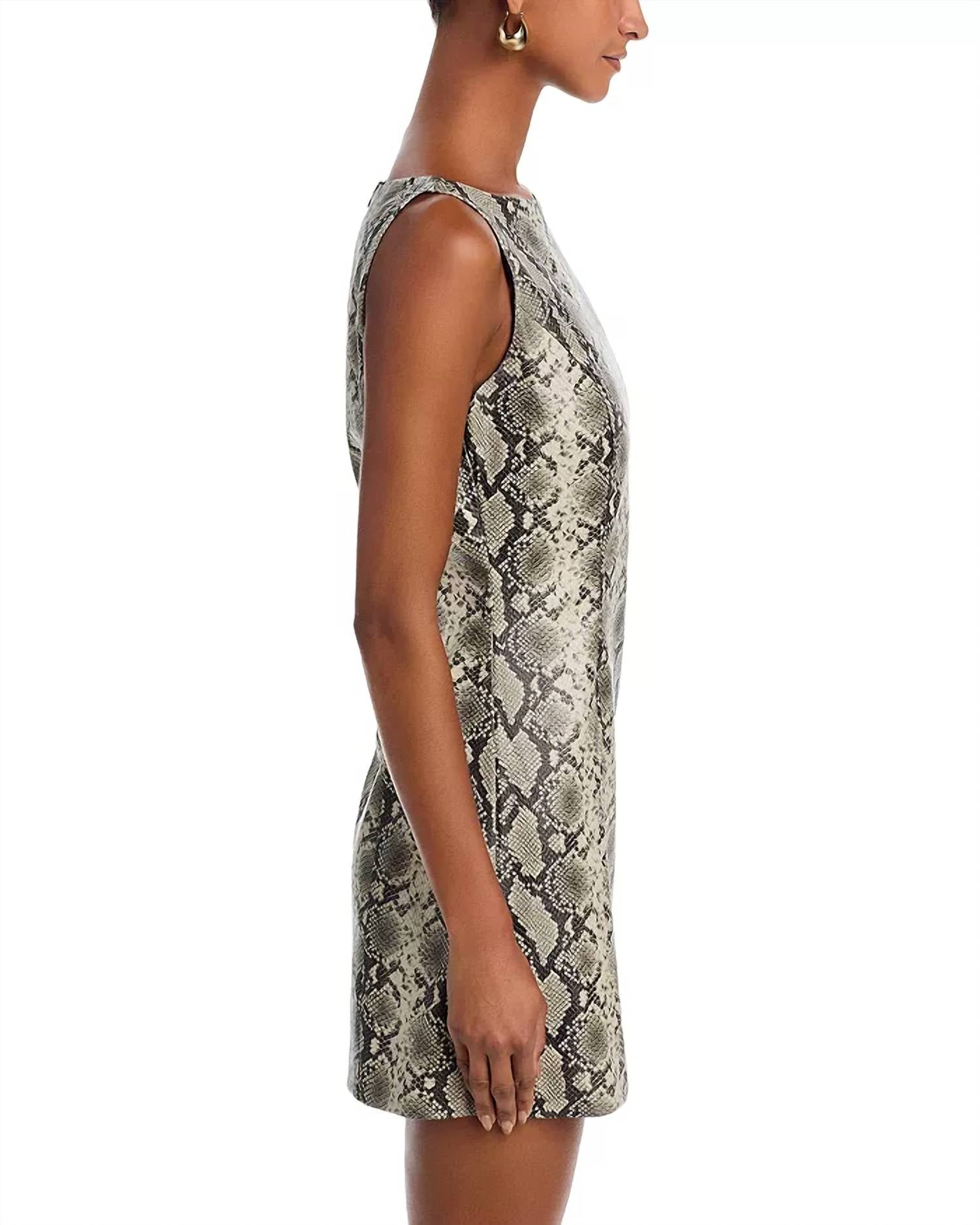 Line And Dot - Python Mini Dress