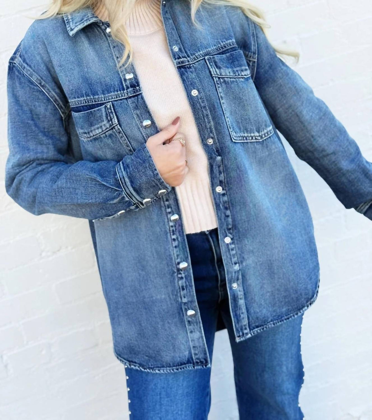 Habitual - Women's Oversized Denim Shacket