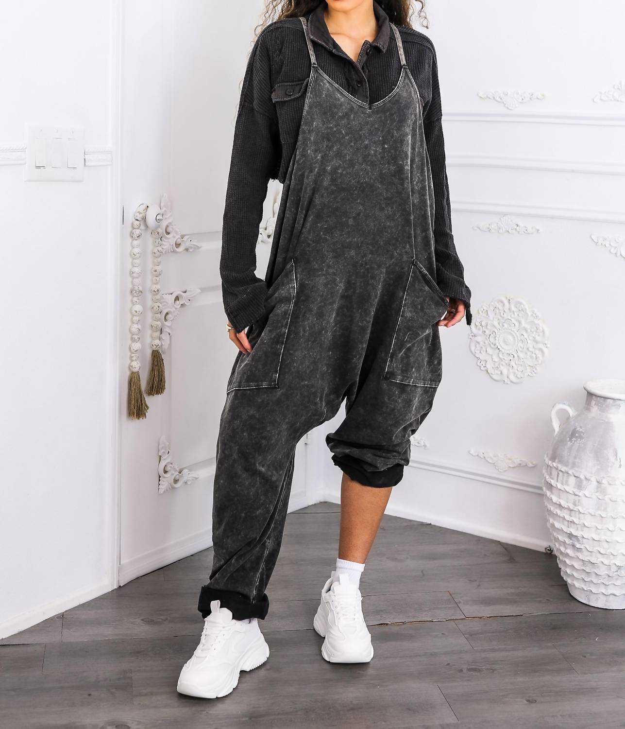 Surelymine - Relaxed Fit Pocket Overalls