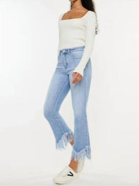 Kancan - High Rise Crop Bootcut Jeans